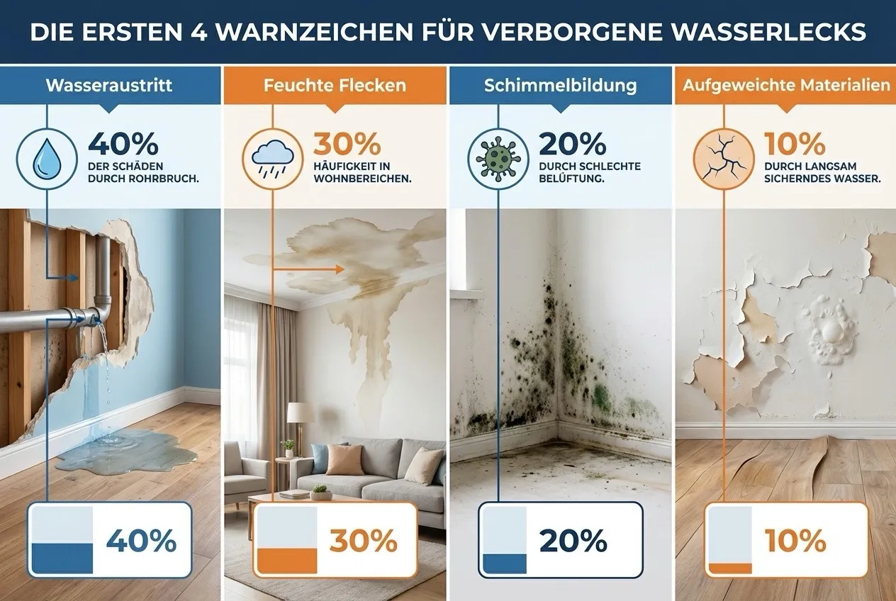 Anzeichen für Wasserlecks