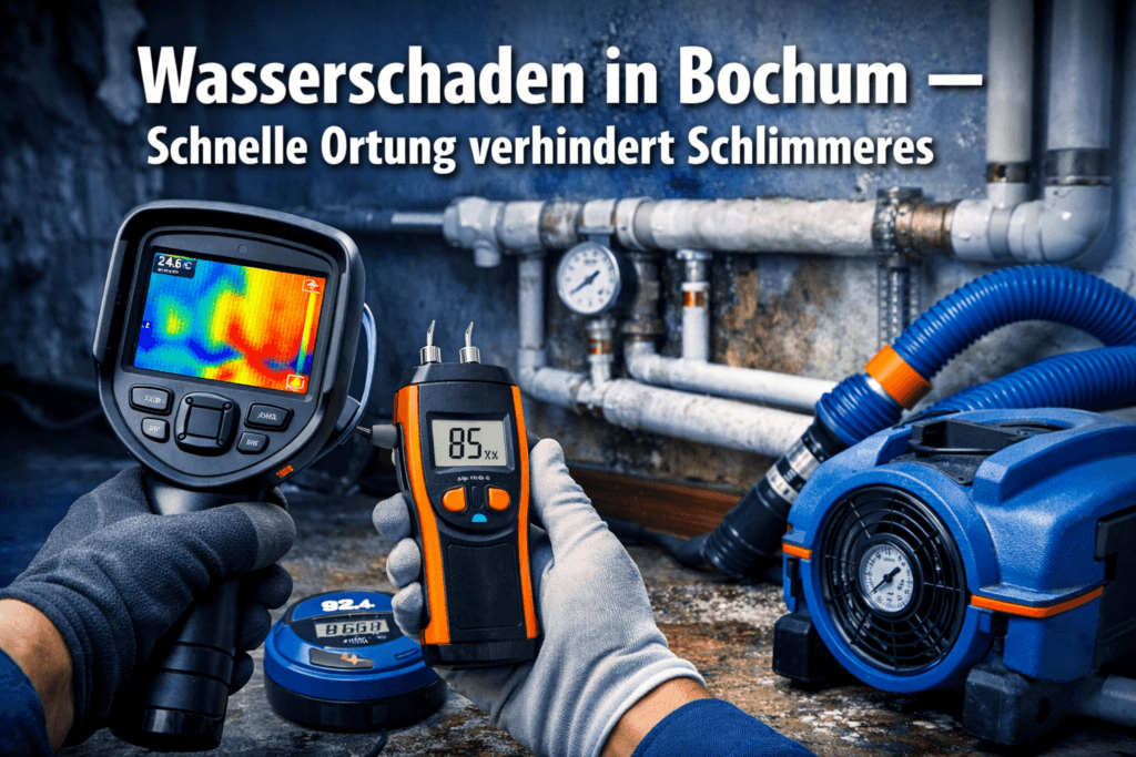 Wasserschaden in Bochum? Warum schnelle Wasserschadenortung im Ruhrgebiet Schlimmeres verhindert.