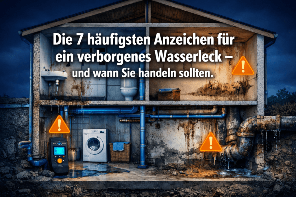 Die 7 häufigsten Anzeichen für ein verborgenes Wasserleck – und wann Sie handeln sollten.