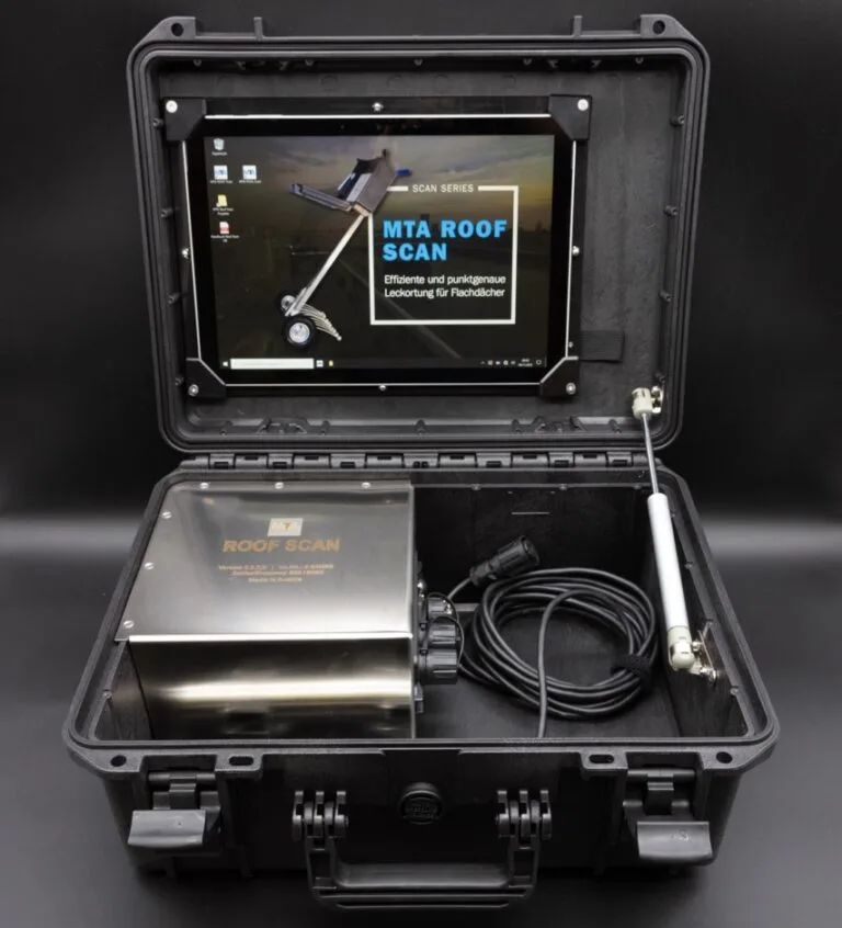 MTA Roof Scan ist ein innovatives Leckortungsgerät zum Einsatz auf allen Typen von Flachdächern.