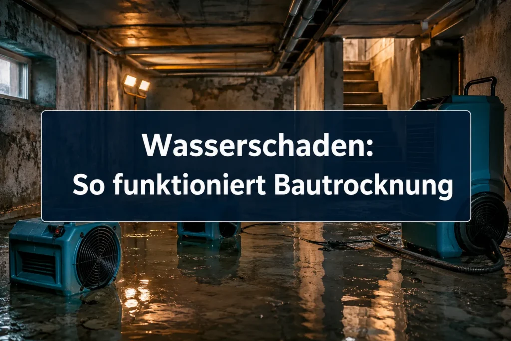 Wasserschaden entdeckt? So funktioniert Bautrocknung